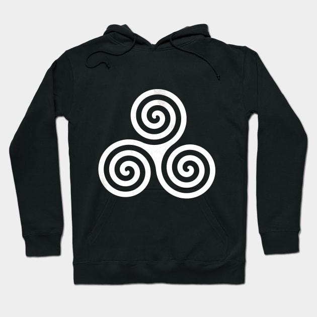 Celtic Triple Spiral Hoodie by Pushloop